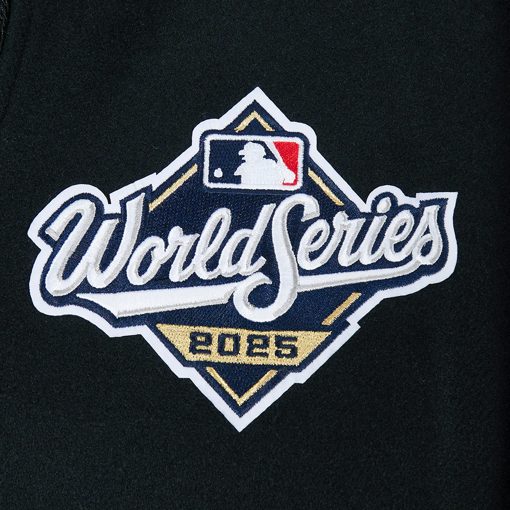 MLB LOS ANGELES DODGERS MLB WORLD SERIES 2025 MEN´S RIB WOOL VARSITY JACKET (BLACK/DODGER BLUE) - Image 11