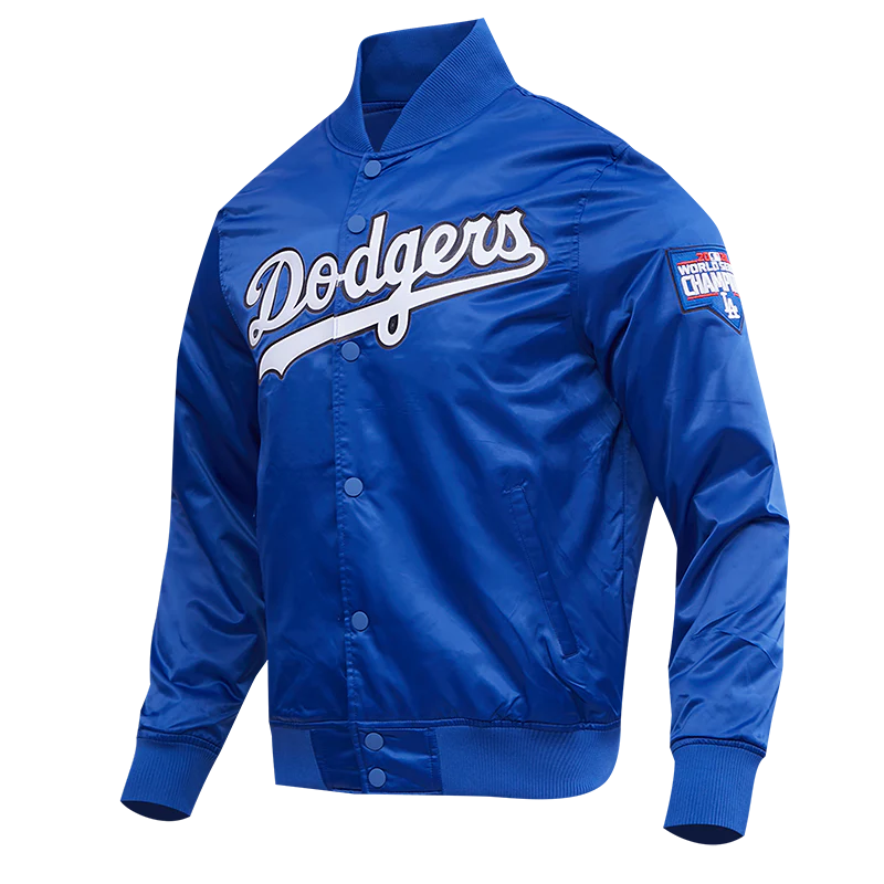 MLB LOS ANGELES DODGERS BIG LOGO MEN'S SATIN JACKET (DOGERS BLUE) - Image 2