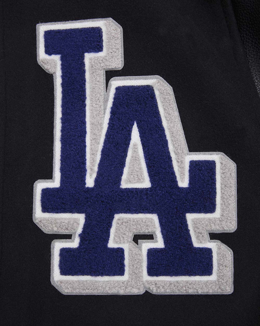 MLB LOS ANGELES DODGERS MASHUP MEN'S RIB WOOL VARSITY JACKET (BLACK/DODGER BLUE) - Image 10