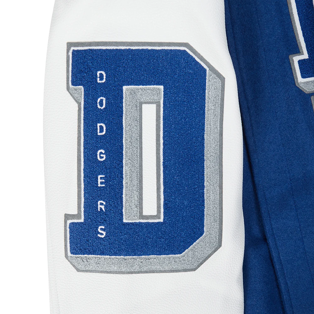 MLB LOS ANGELES DODGERS MASHUP MEN'S RIB WOOL VARSITY JACKET (DODGER BLUE/WHITE) - Image 10