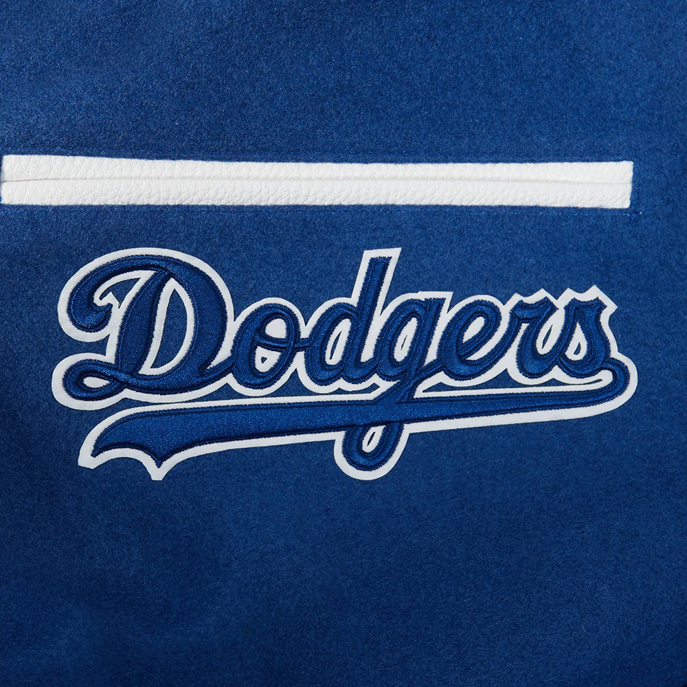 MLB LOS ANGELES DODGERS MASHUP MEN'S RIB WOOL VARSITY JACKET (DODGER BLUE/WHITE) - Image 13