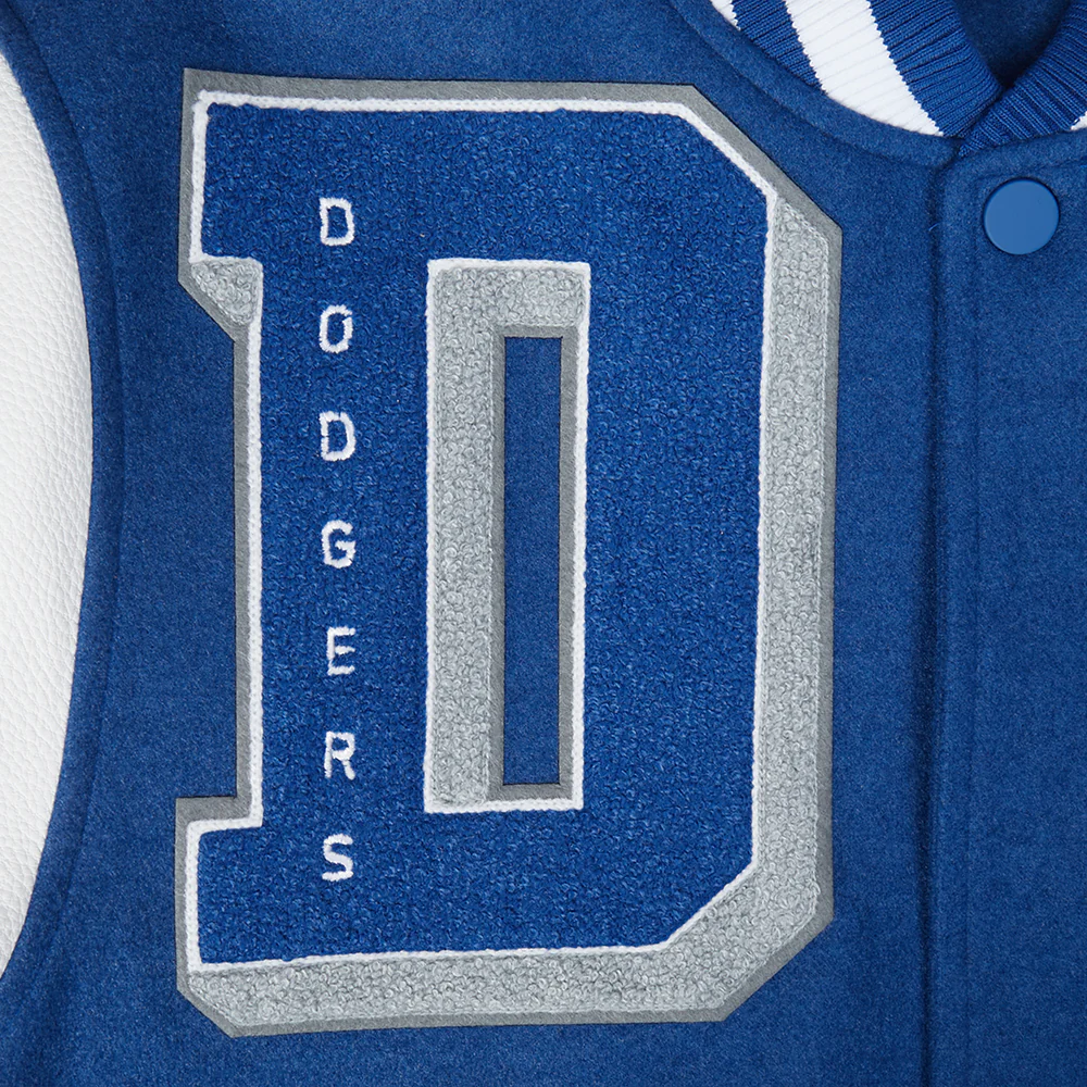 MLB LOS ANGELES DODGERS MASHUP MEN'S RIB WOOL VARSITY JACKET (DODGER BLUE/WHITE) - Image 15