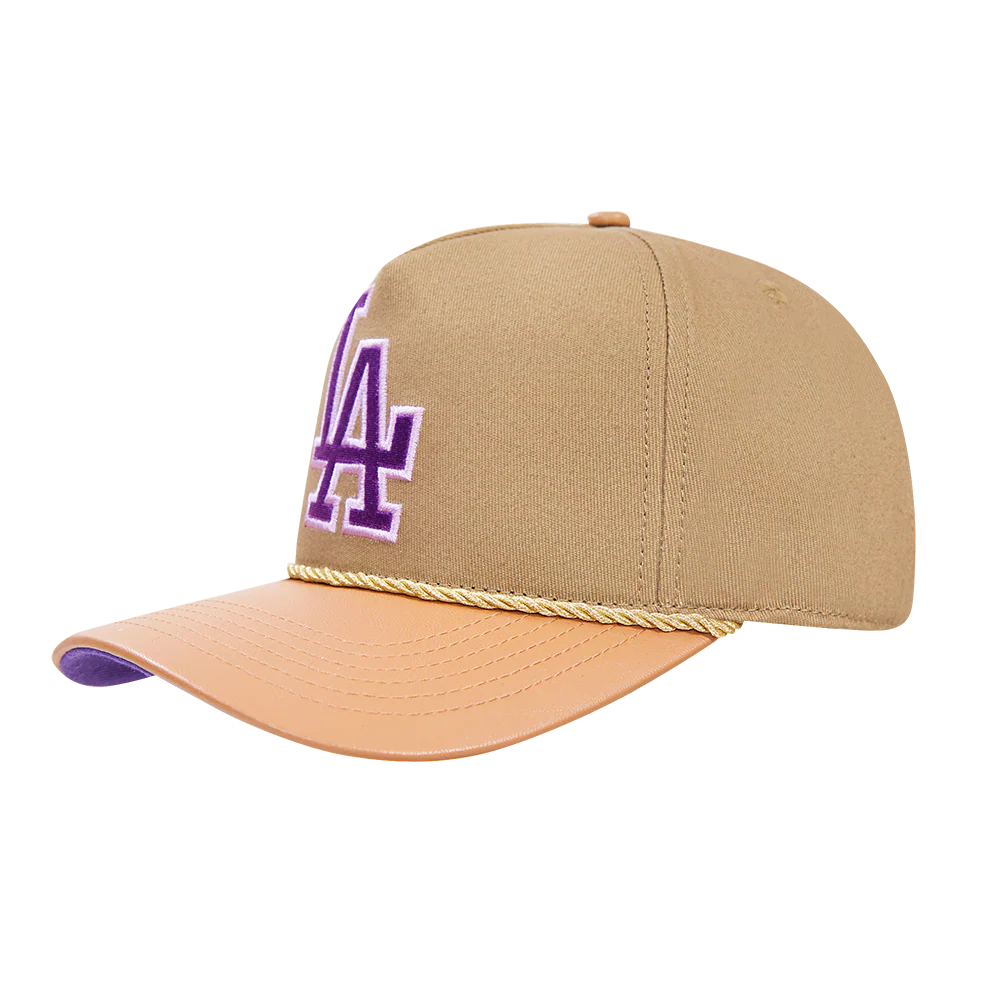 MLB LOS ANGELES DODGERS RESERVE 2 TONE PINCH FRONT STRAPBACK (TAN/ WHEAT) - Image 4