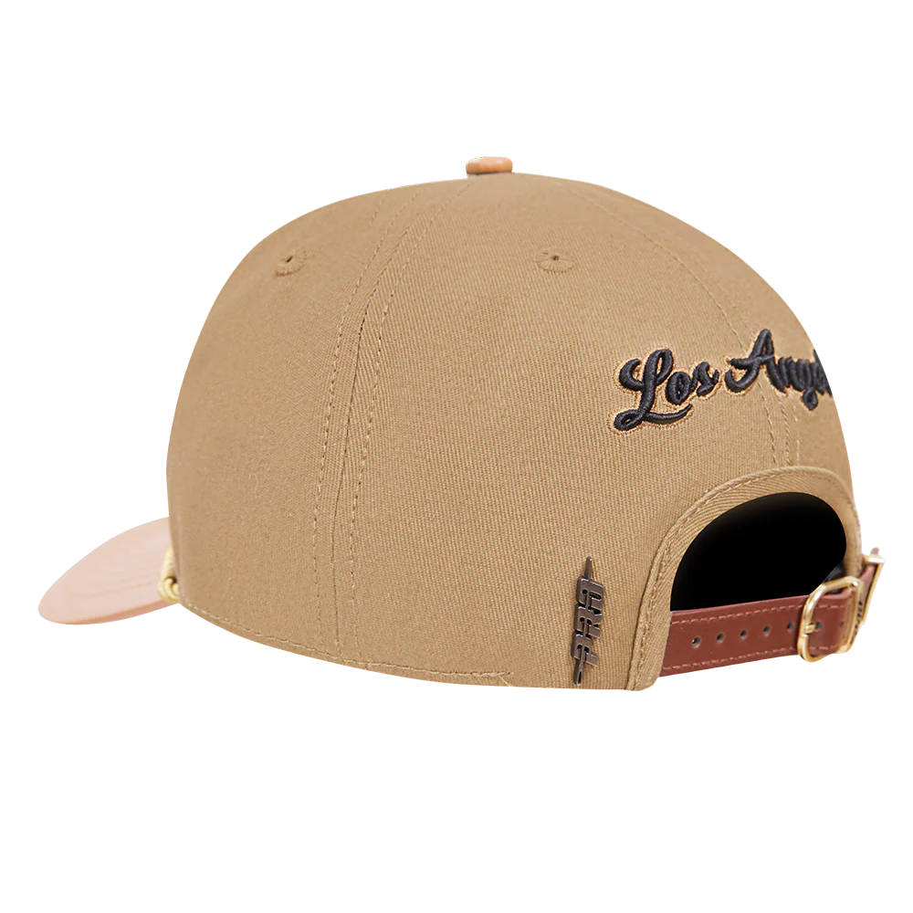MLB LOS ANGELES DODGERS RESERVE 2 TONE PINCH FRONT STRAPBACK (TAN/ WHEAT) - Image 5