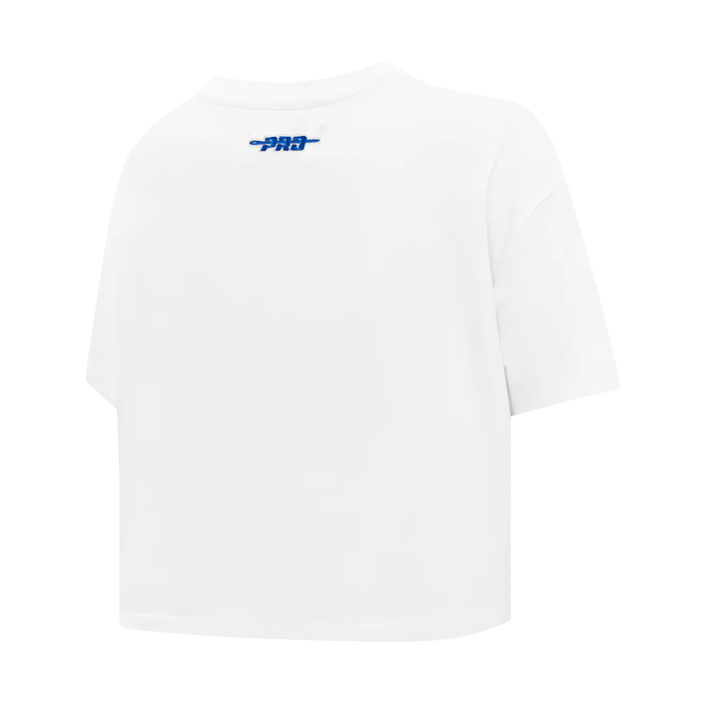 MLB LOS ANGELES DODGERS SKETCHBOOK WOMEN'S SINGLE JERSEY BOXY TEE (WHITE) - Image 8