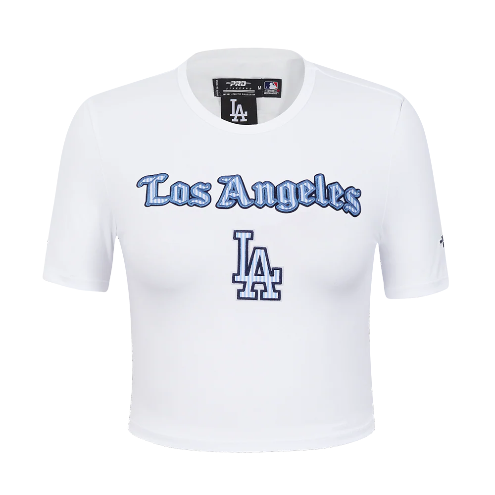 MLB LOS ANGELES DODGERS COUNTRY CLUB WOMEN'S MIDRIFF TOP (WHITE)