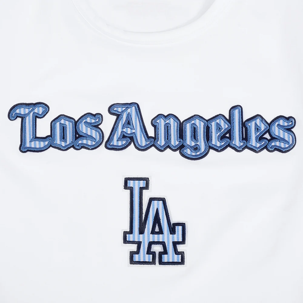 MLB LOS ANGELES DODGERS COUNTRY CLUB WOMEN'S MIDRIFF TOP (WHITE) - Image 5