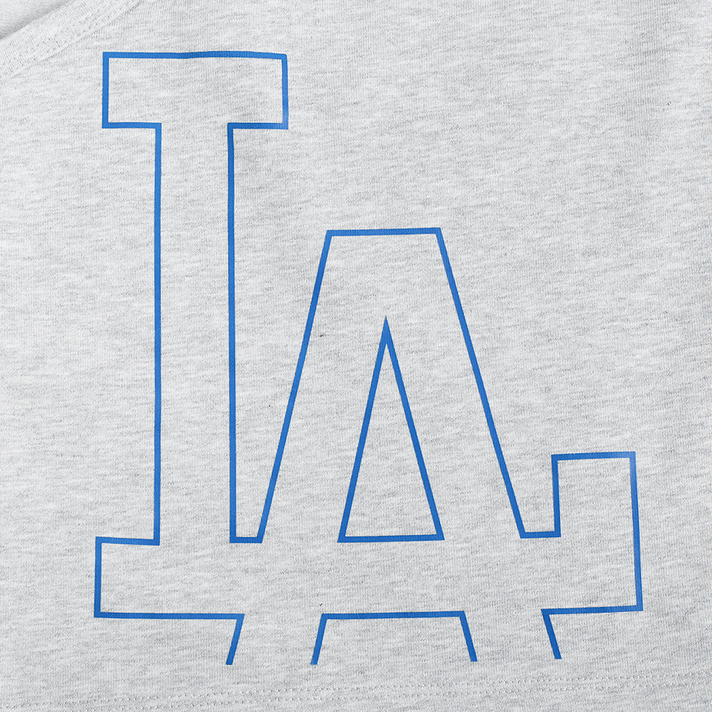 MLB LOS ANGELES DODGERS SHEER INFLUENCE WOMEN'S FITTED RACERBACK (HEATHER GREY) - Image 7