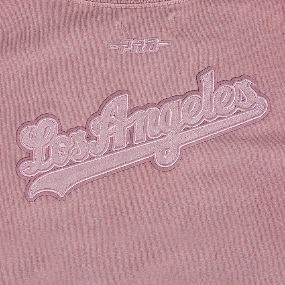 MLB LOS ANGELES DODGERS WASHED CLASSIC WOMEN'S ENZYME WASH BOXY TEE (WASHED MAUVE) - Image 5