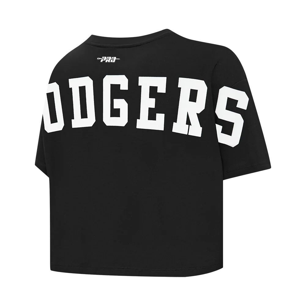MLB LOS ANGELES DODGERS WINGSPAN WOMEN'S SJ BOXY TEE (BLACK) - Image 4