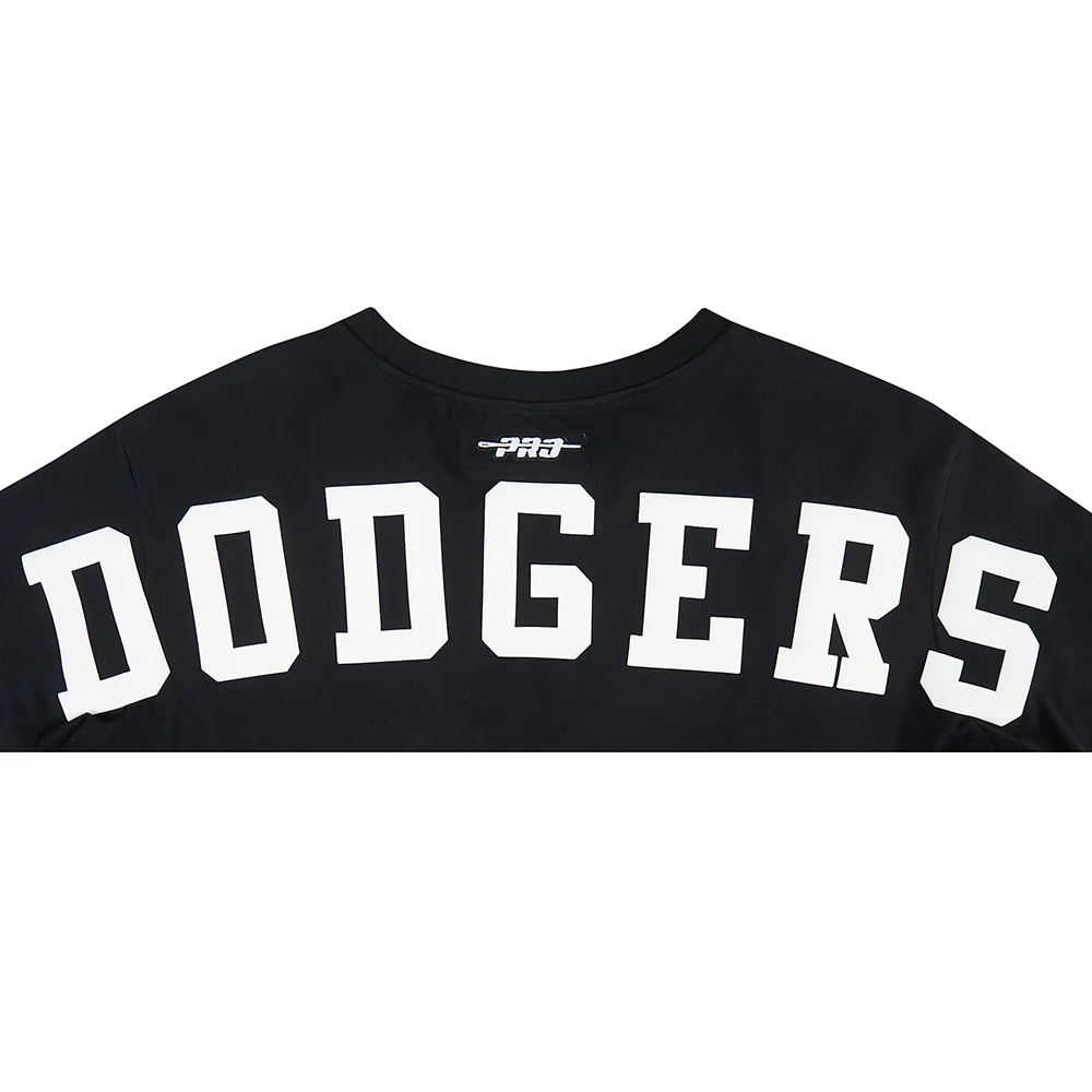 MLB LOS ANGELES DODGERS WINGSPAN WOMEN'S SJ BOXY TEE (BLACK) - Image 5