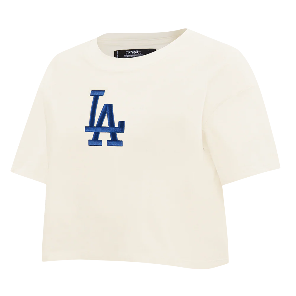 MLB LOS ANGELES DODGERS WINGSPAN WOMEN'S SJ BOXY TEE (EGGSHELL) - Image 3