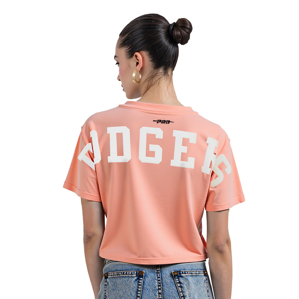 MLB LOS ANGELES DODGERS WINGSPAN WOMEN'S SJ BOXY TEE (GUAVA)
