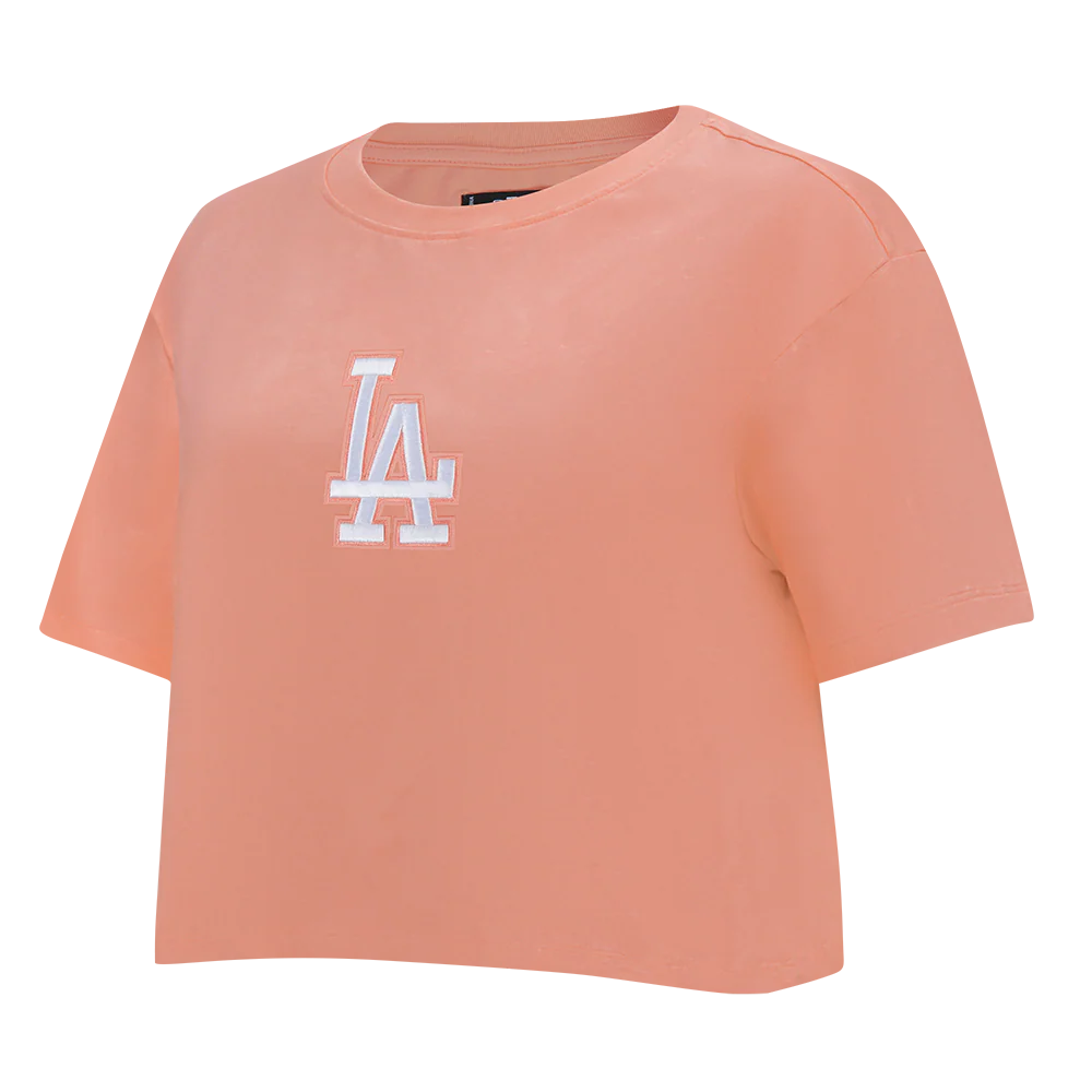 MLB LOS ANGELES DODGERS WINGSPAN WOMEN'S SJ BOXY TEE (GUAVA) - Image 3