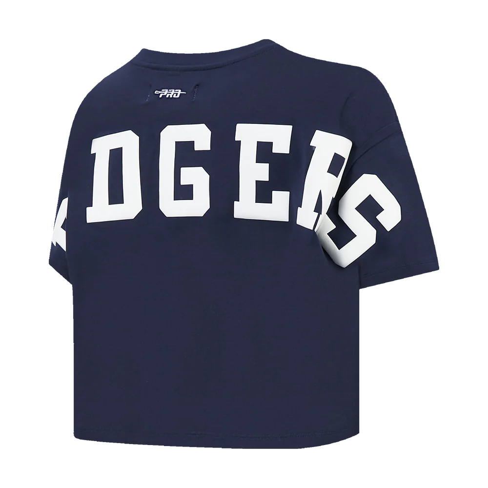 MLB LOS ANGELES DODGERS WINGSPAN WOMEN'S SJ BOXY TEE (MIDNIGHT NAVY) - Image 4