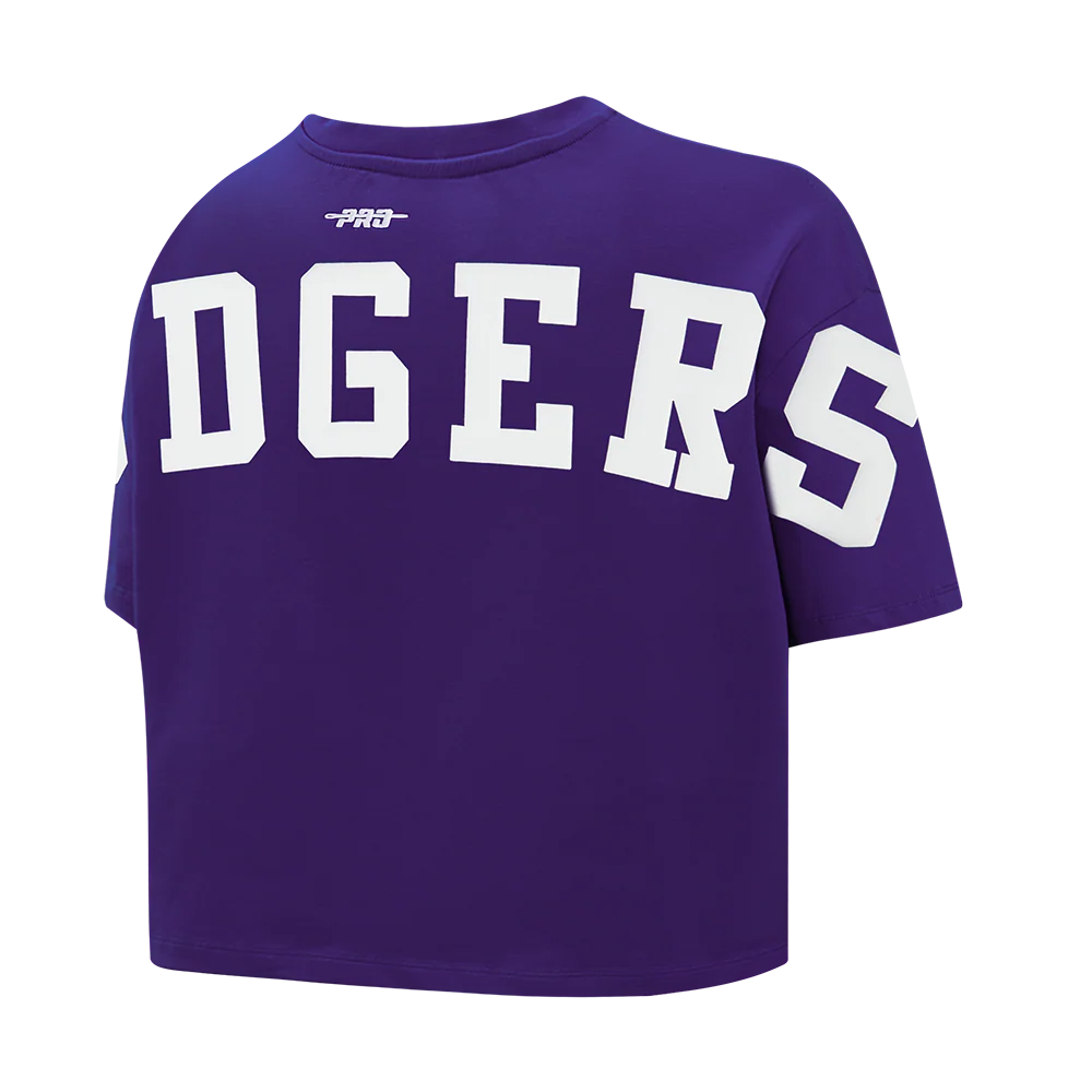 MLB LOS ANGELES DODGERS WINGSPAN WOMEN'S SJ BOXY TEE (PURPLE) - Image 4