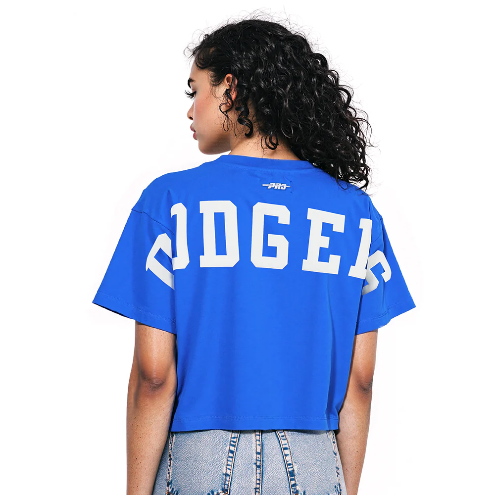 MLB LOS ANGELES DODGERS WINGSPAN WOMEN'S SJ BOXY TEE (ROYAL BLUE)