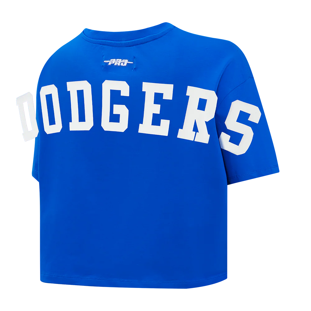 MLB LOS ANGELES DODGERS WINGSPAN WOMEN'S SJ BOXY TEE (ROYAL BLUE) - Image 4