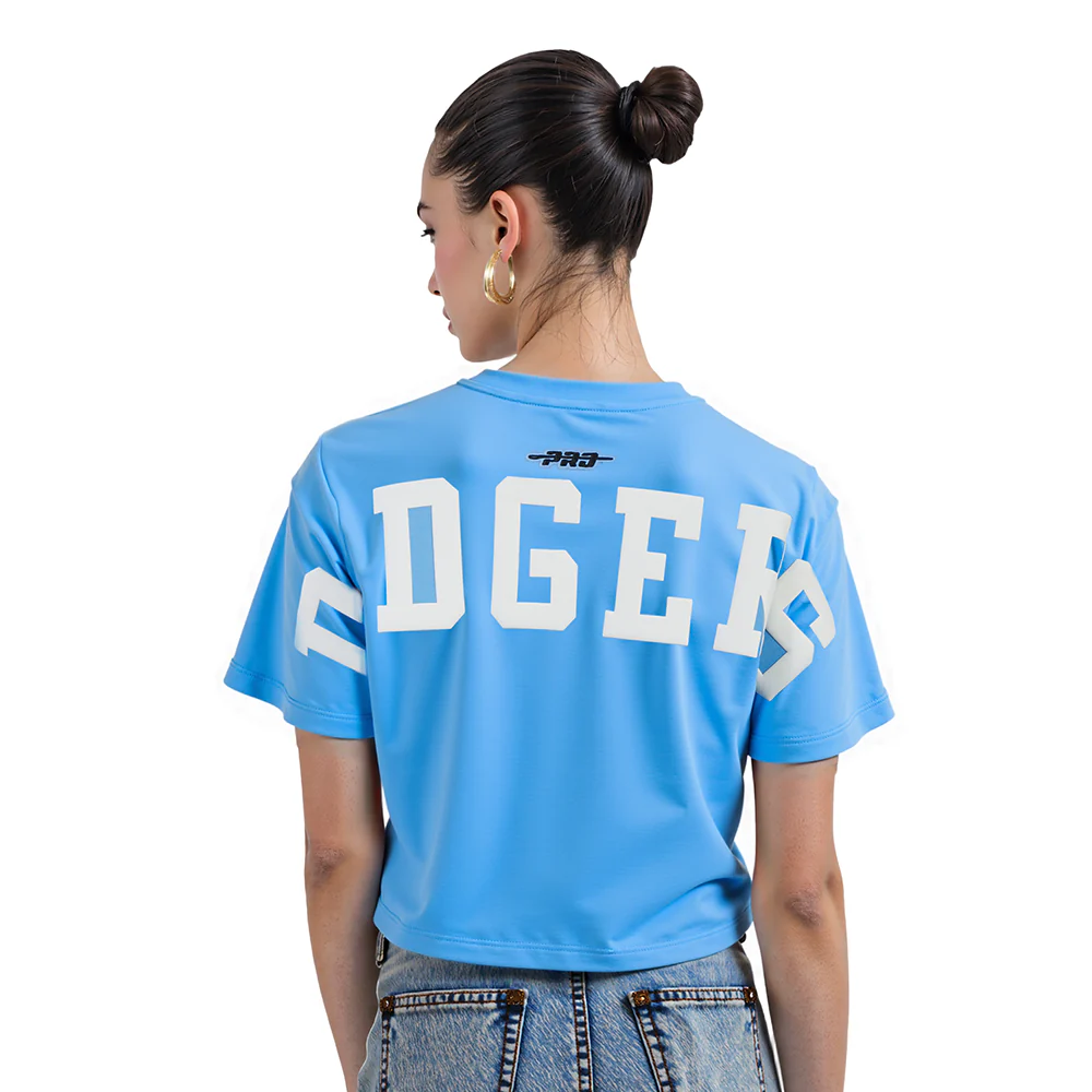 MLB LOS ANGELES DODGERS WINGSPAN WOMEN'S SJ BOXY TEE (UNIVERSITY BLUE)