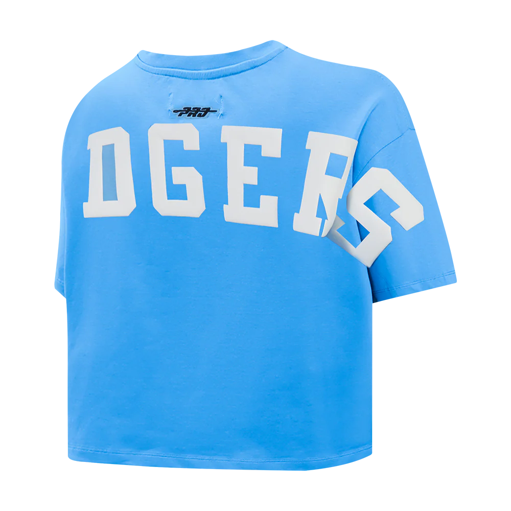 MLB LOS ANGELES DODGERS WINGSPAN WOMEN'S SJ BOXY TEE (UNIVERSITY BLUE) - Image 4