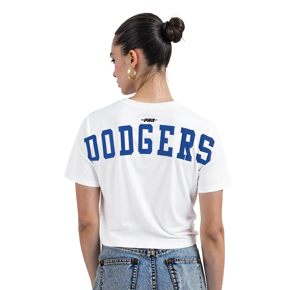 MLB LOS ANGELES DODGERS WINGSPAN WOMEN'S SJ BOXY TEE (WHITE)
