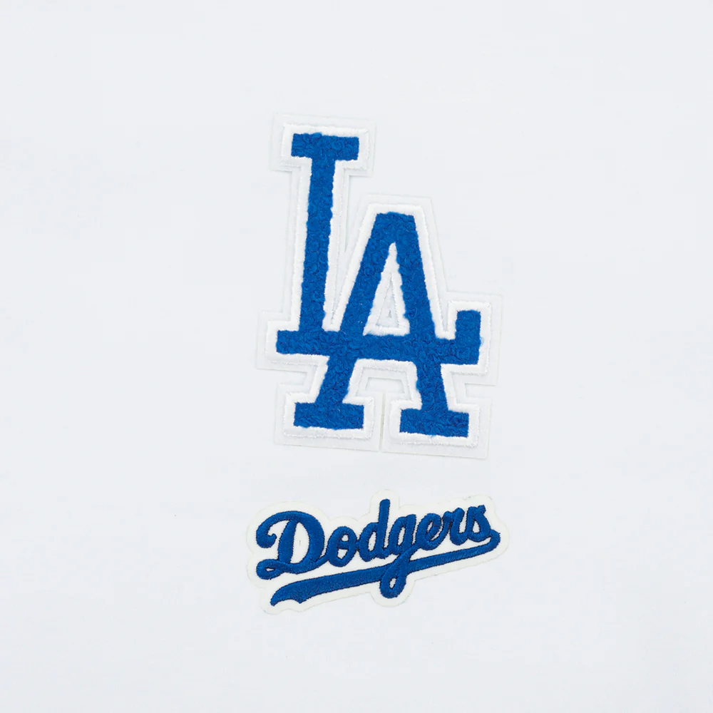 MLB LOS ANGELES DODGERS CLASSIC CHENILLE WOMEN'S SJ BOXY TOP (WHITE) - Image 6