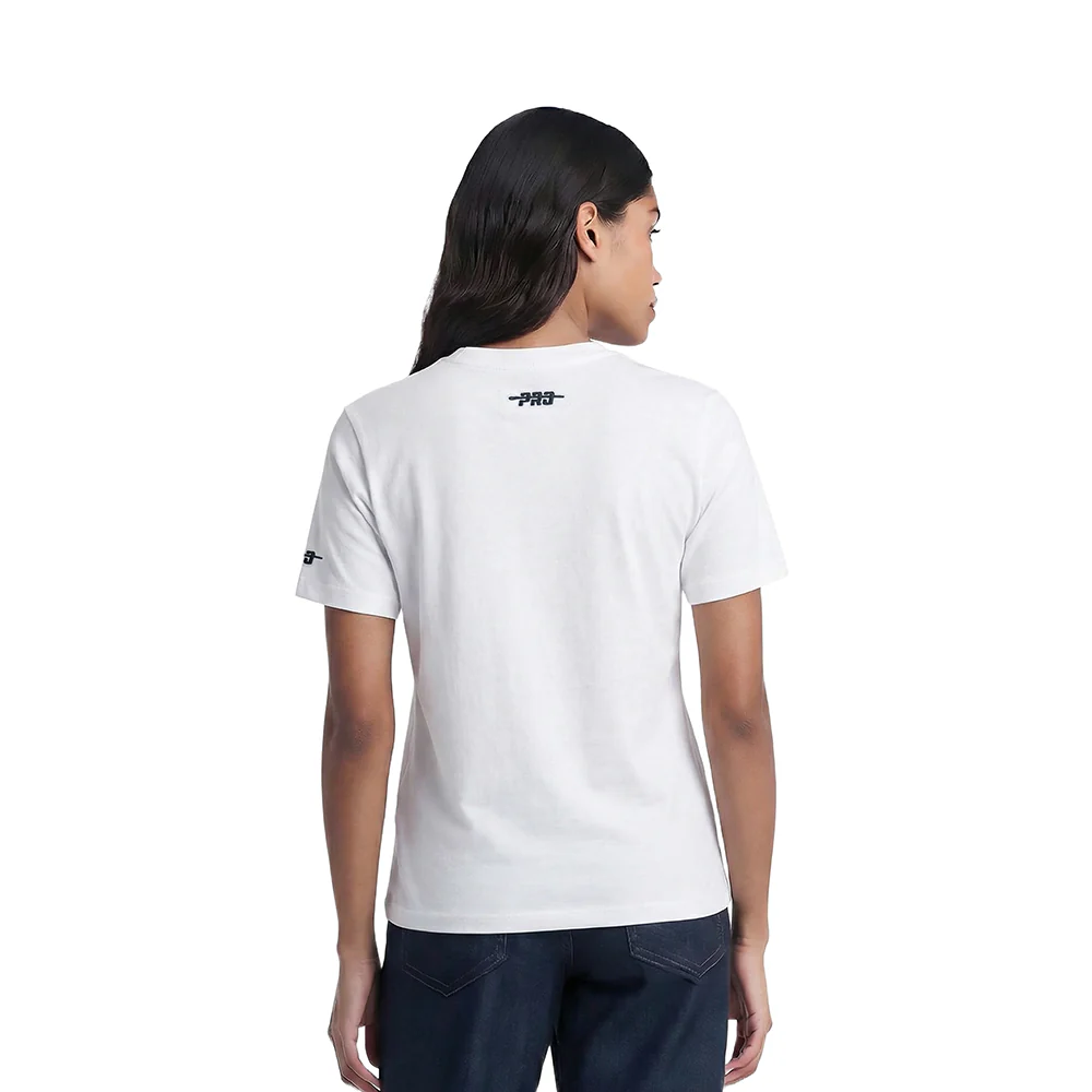 MLB LOS ANGELES DODGERS STAMPED WOMEN'S S/S SLIM TOP (WHITE) - Image 2