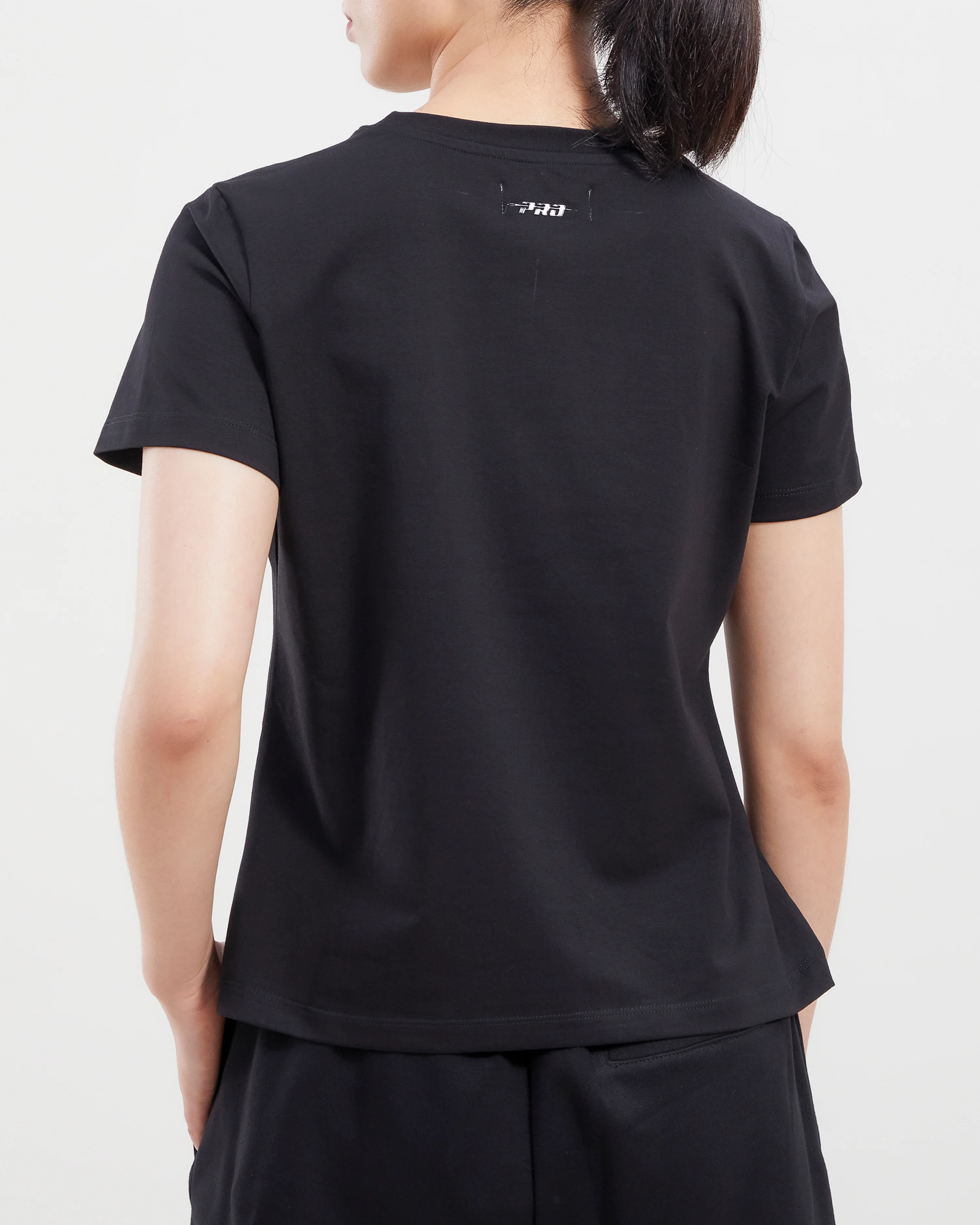 MLB LOS ANGELES DODGERS TRIPLE BLACK WOMEN'S SINGLE JERSEY SLIM FIT TOP (TRIPLE BLACK) - Image 8
