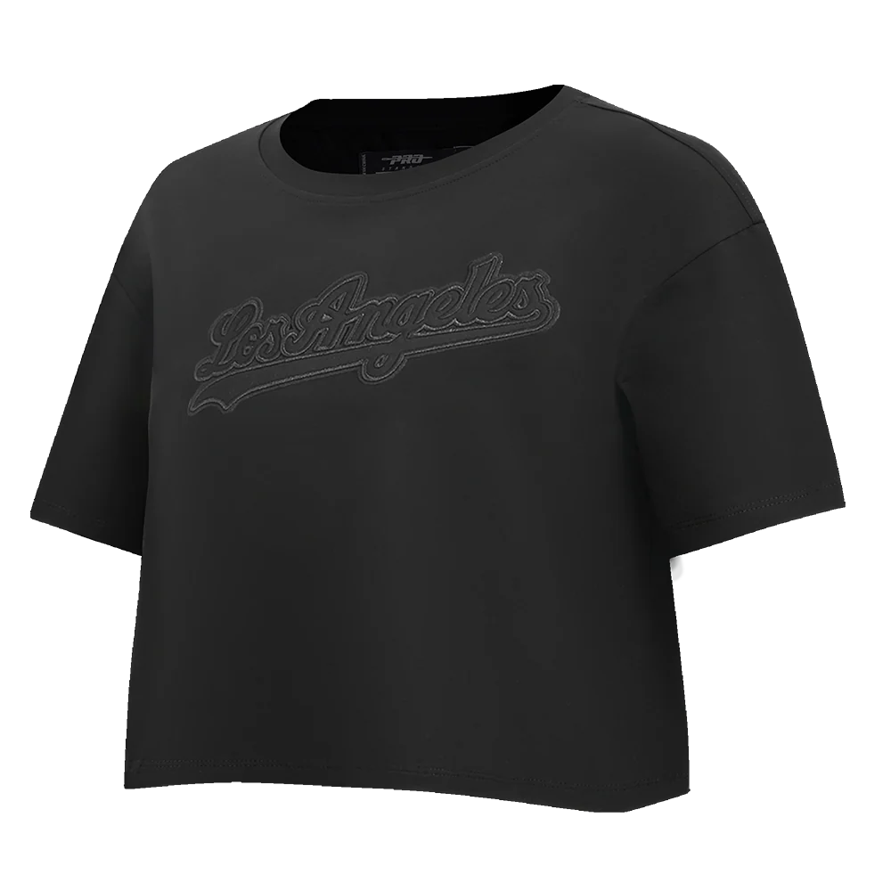 MLB LOS ANGELES DODGERS NEUTRAL WOMEN'S BOXY TOP (BLACK) - Image 2