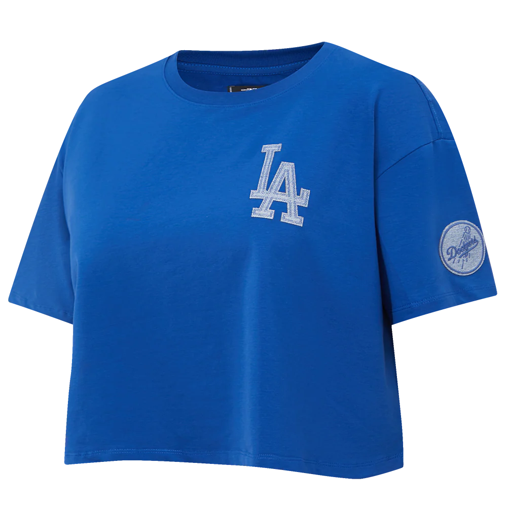 MLB LOS ANGELES DODGERS VARSITY BLUES WOMEN'S BOXY TOP (DODGER BLUE) - Image 2