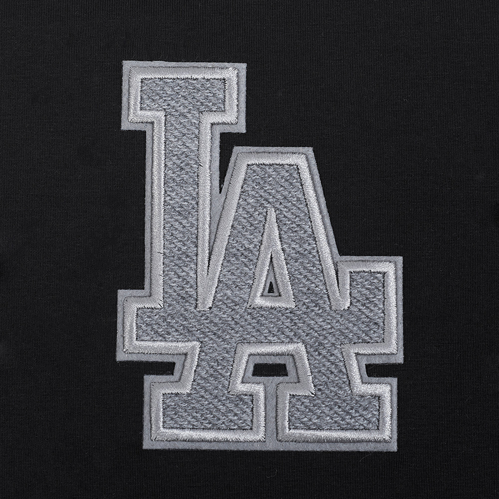 MLB LOS ANGELES DODGERS REVERSE FRENCH TERRY WOMEN'S BODYCON DRESS (BLACK) - Image 5