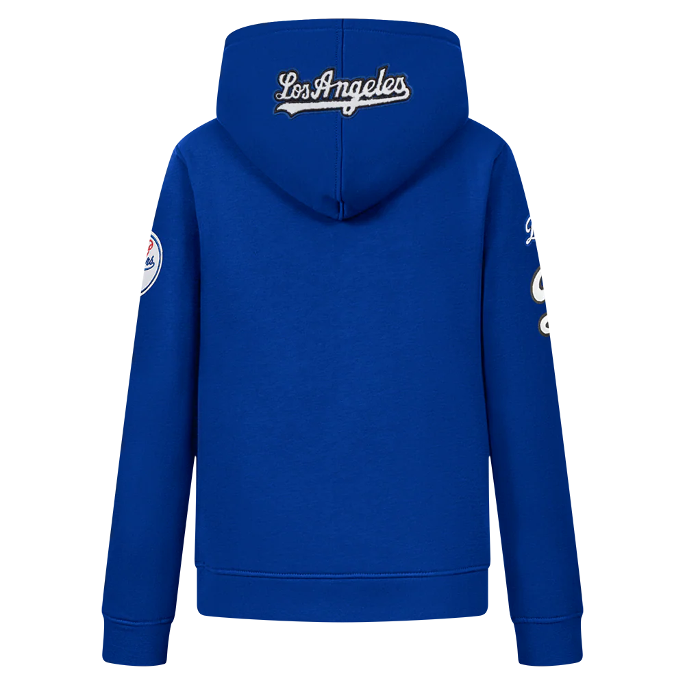 MLB LOS ANGELES DODGERS CLASSIC BIG BOYS FLEECE FULL ZIP HOODIE (DODGER BLUE) - Image 3
