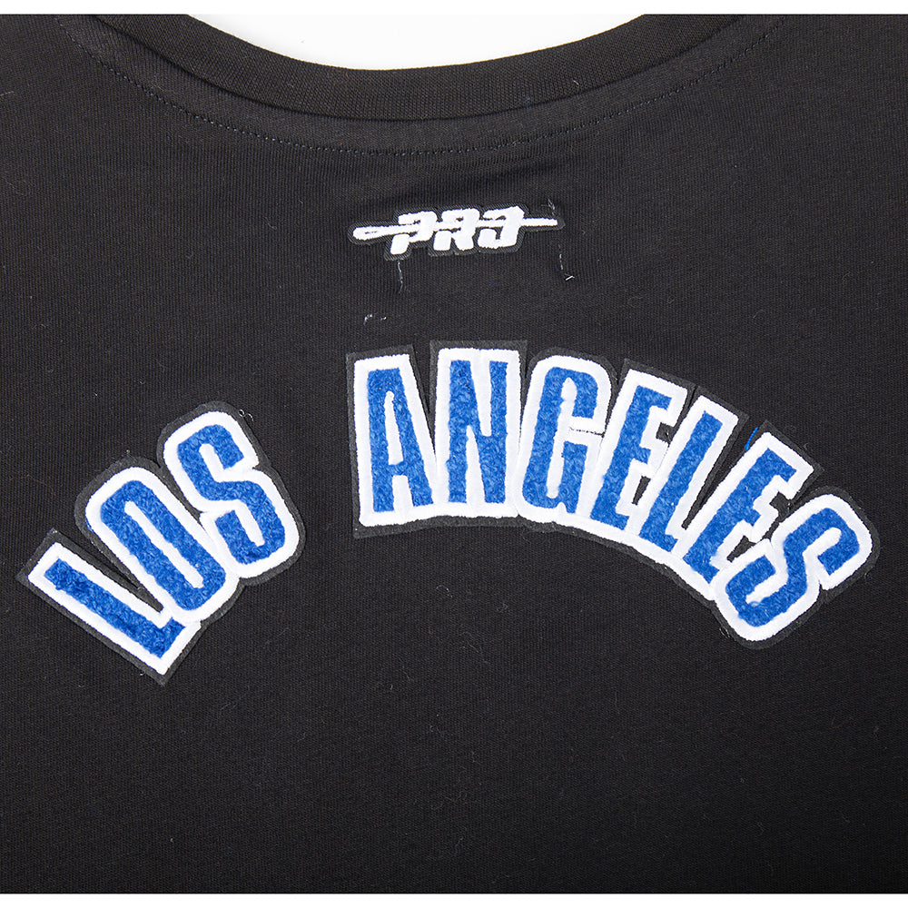 MLB LOS ANGELES DODGERS CLASSIC BIG GIRLS SHORT SLEEVE BOXY TOP (BLACK) - Image 8