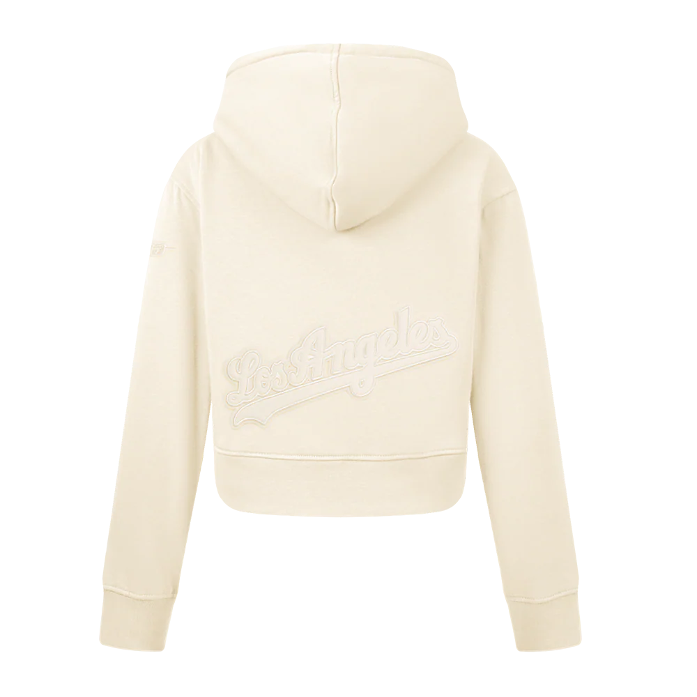 MLB LOS ANGELES DODGERS NEUTRAL BIG GIRLS FLEECE PO HOODIE (TAUPE) - Image 3