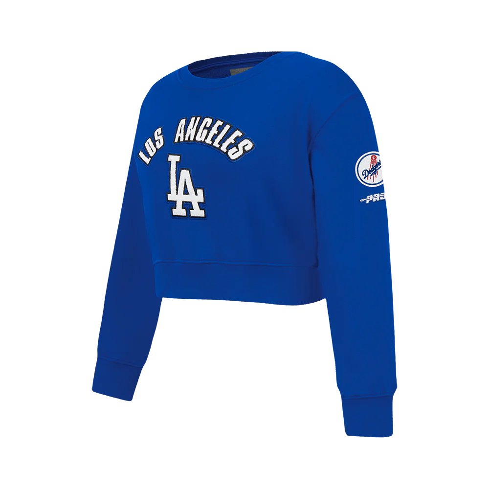 MLB LOS ANGELES DODGERS CLASSIC BIG GIRLS FLEECE CREWNECK (DODGER BLUE) - Image 2