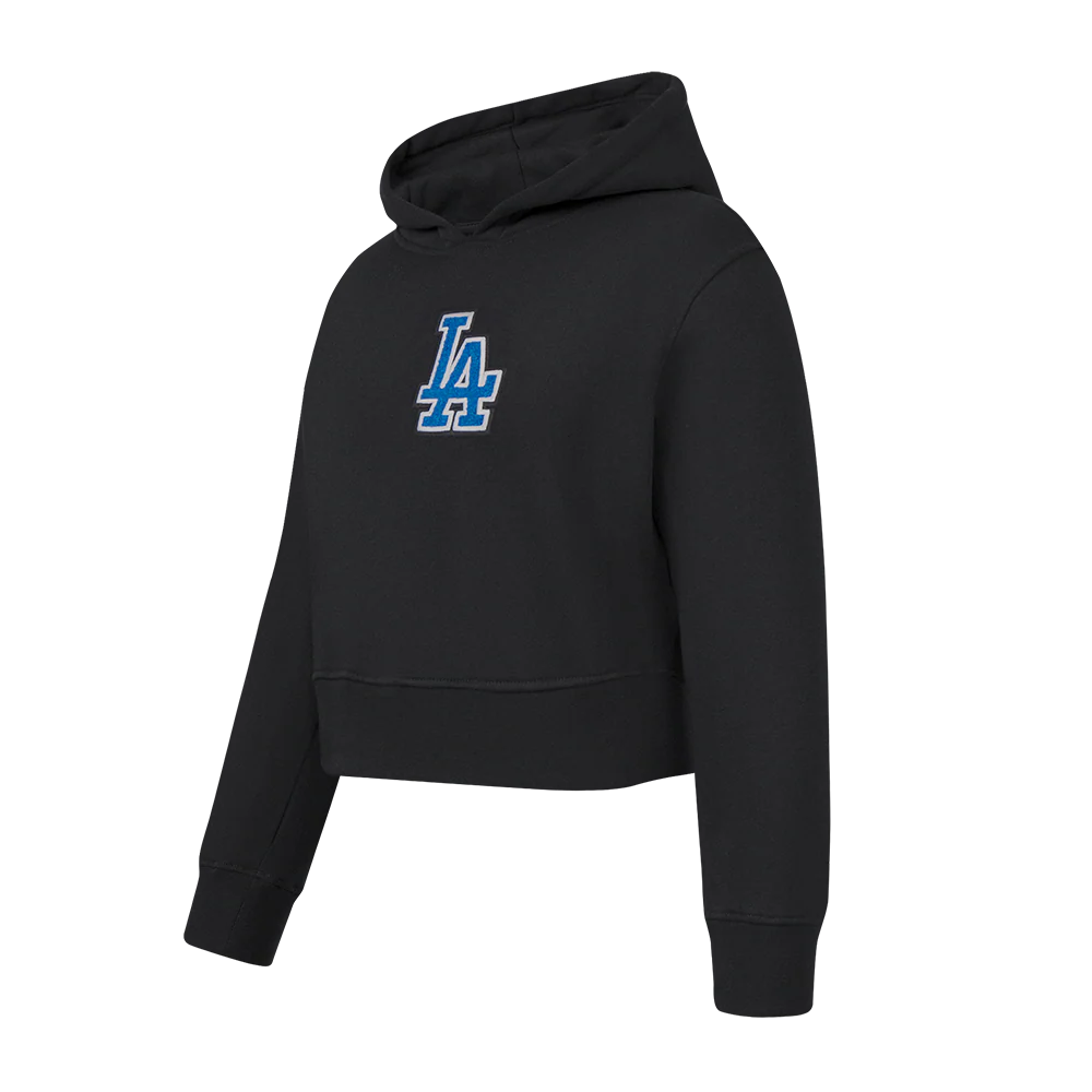 MLB LOS ANGELES DODGERS CLASSIC BIG GIRLS FLEECE PO HOODIE (BLACK) - Image 2