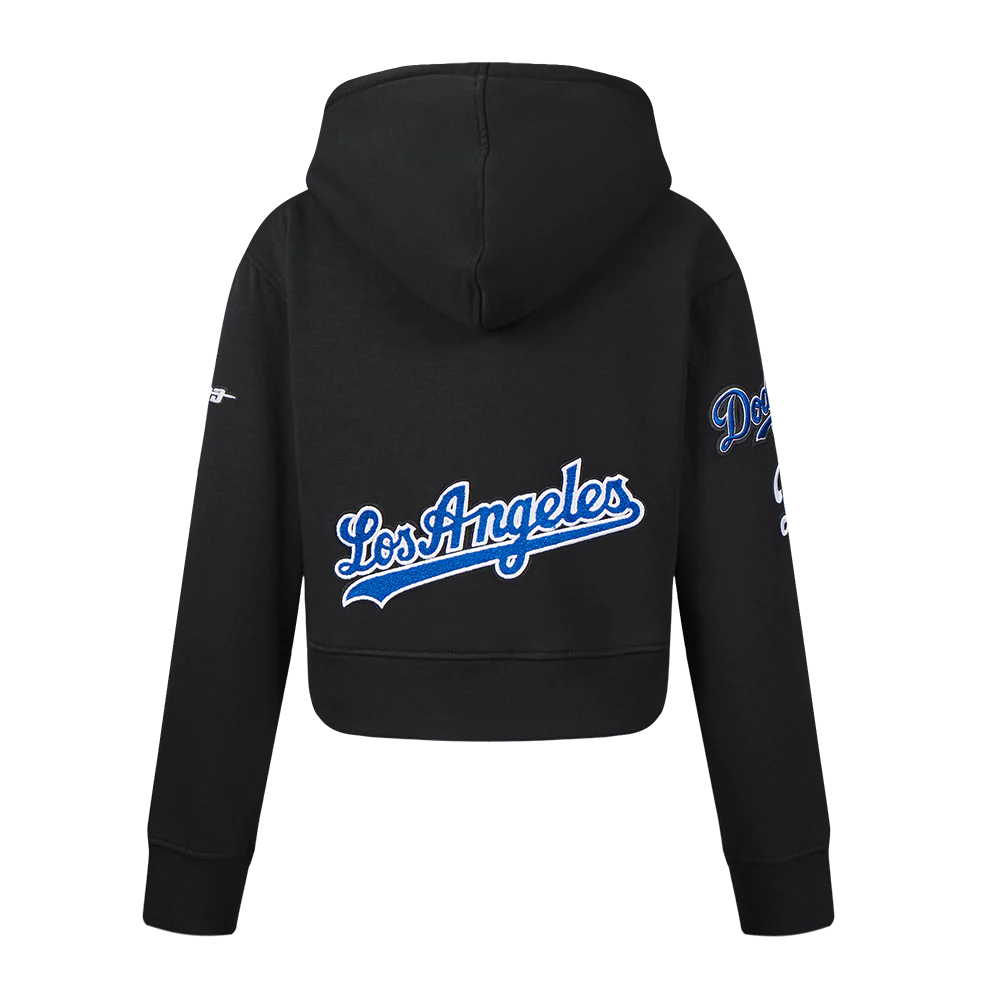 MLB LOS ANGELES DODGERS CLASSIC BIG GIRLS FLEECE PO HOODIE (BLACK) - Image 3