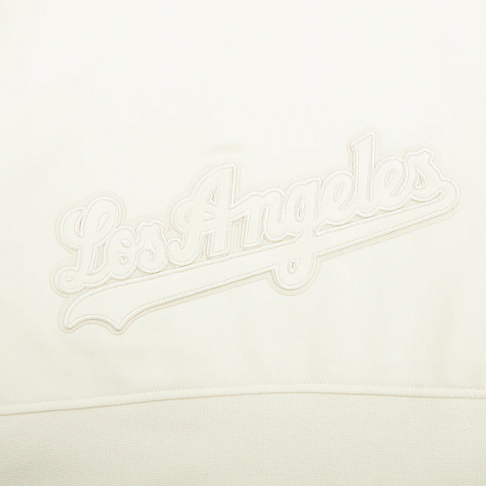 MLB LOS ANGELES DODGERS NEUTRAL BIG GIRL'S  FLEECE PO HOODIE (EGGSHELL) - Image 5
