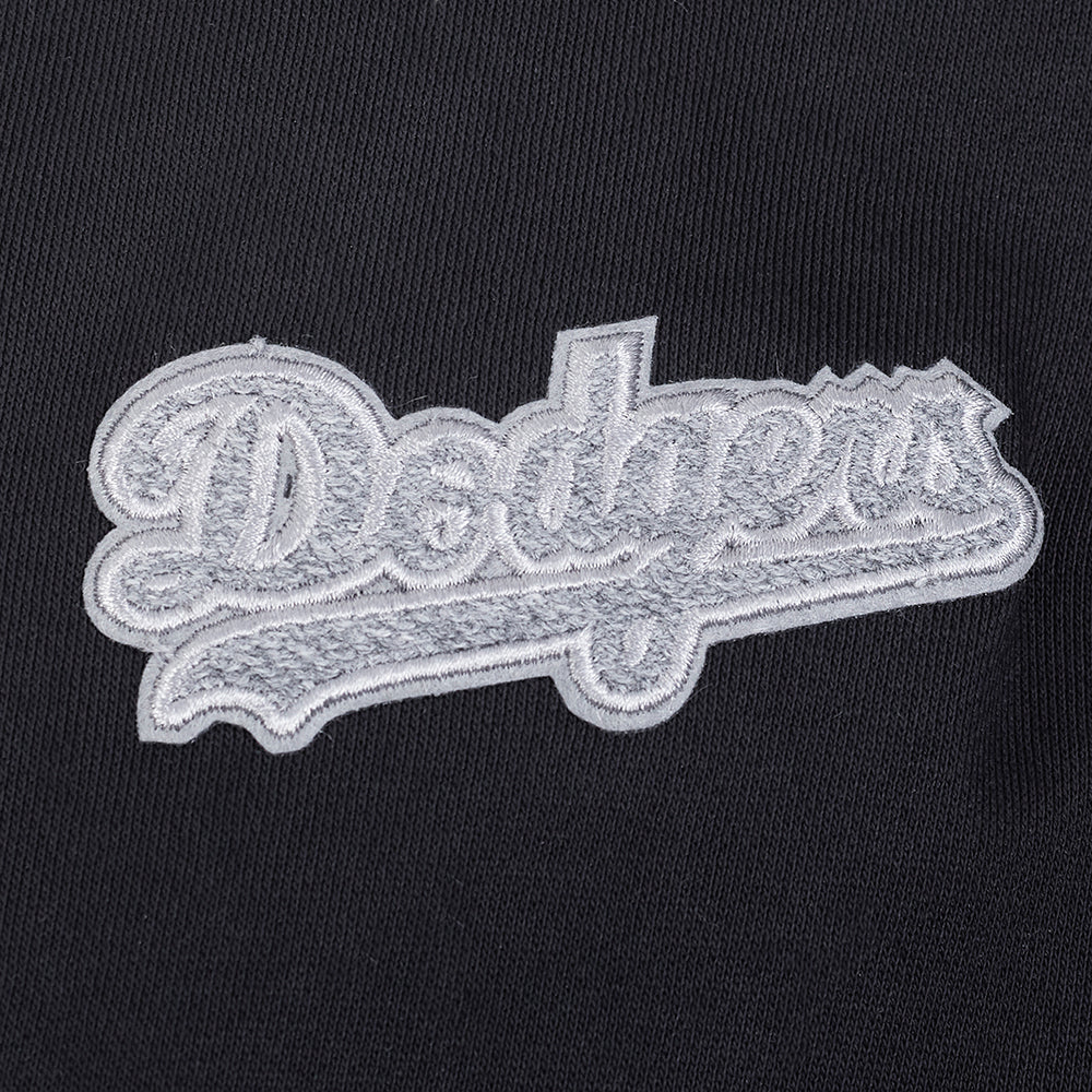 MLB LOS ANGELES DODGERS REVERSE FRENCH TERRY WOMEN'S FLEECE CREWNECK (BLACK) - Image 8