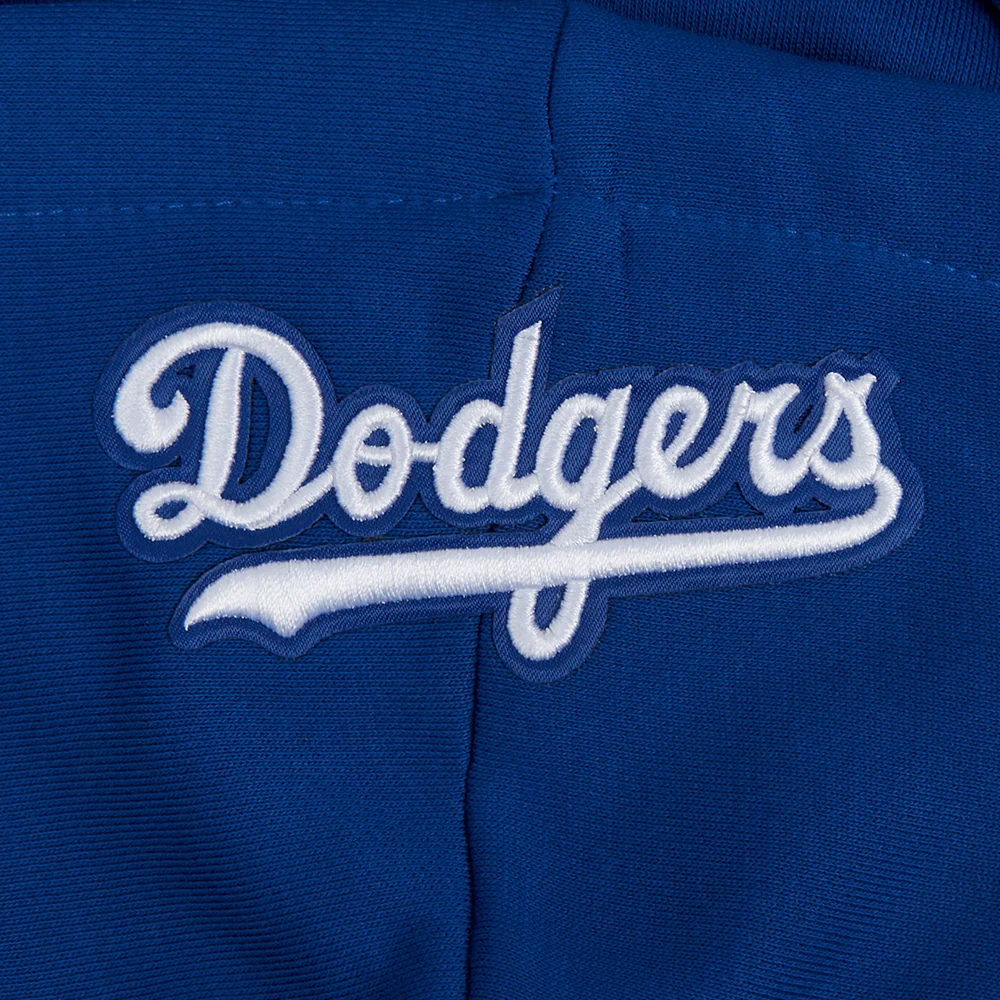 MLB LOS ANGELES DODGERS CITY RANSOM WOMEN'S RIB FLEECE CROPPED PULLOVER HOODIE (DODGER BLUE) - Image 8
