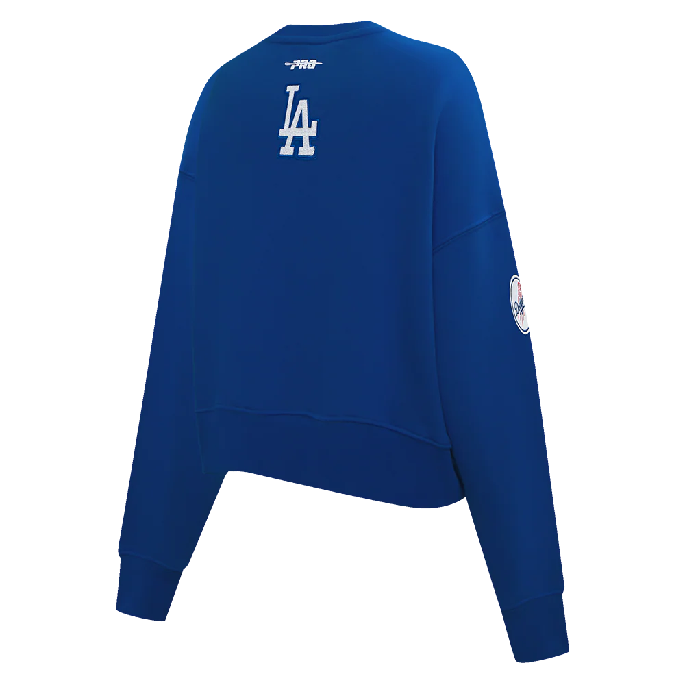 MLB LOS ANGELES DODGERS GAME DAY CLASSICS WOMEN'S DOUBLE KNIT CREWNECK (DODGER BLUE) - Image 8