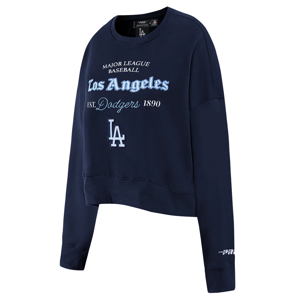 MLB LOS ANGELES DODGERS COUNTRY CLUB WOMEN'S DOUBLE KNIT CREWNECK (MIDNIGHT NAVY) - Image 2