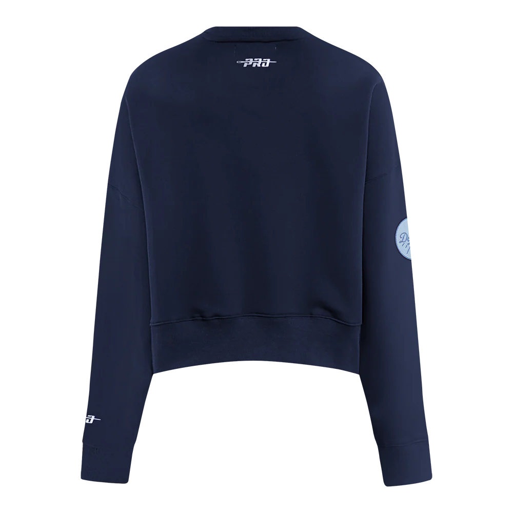 MLB LOS ANGELES DODGERS COUNTRY CLUB WOMEN'S DOUBLE KNIT CREWNECK (MIDNIGHT NAVY) - Image 3
