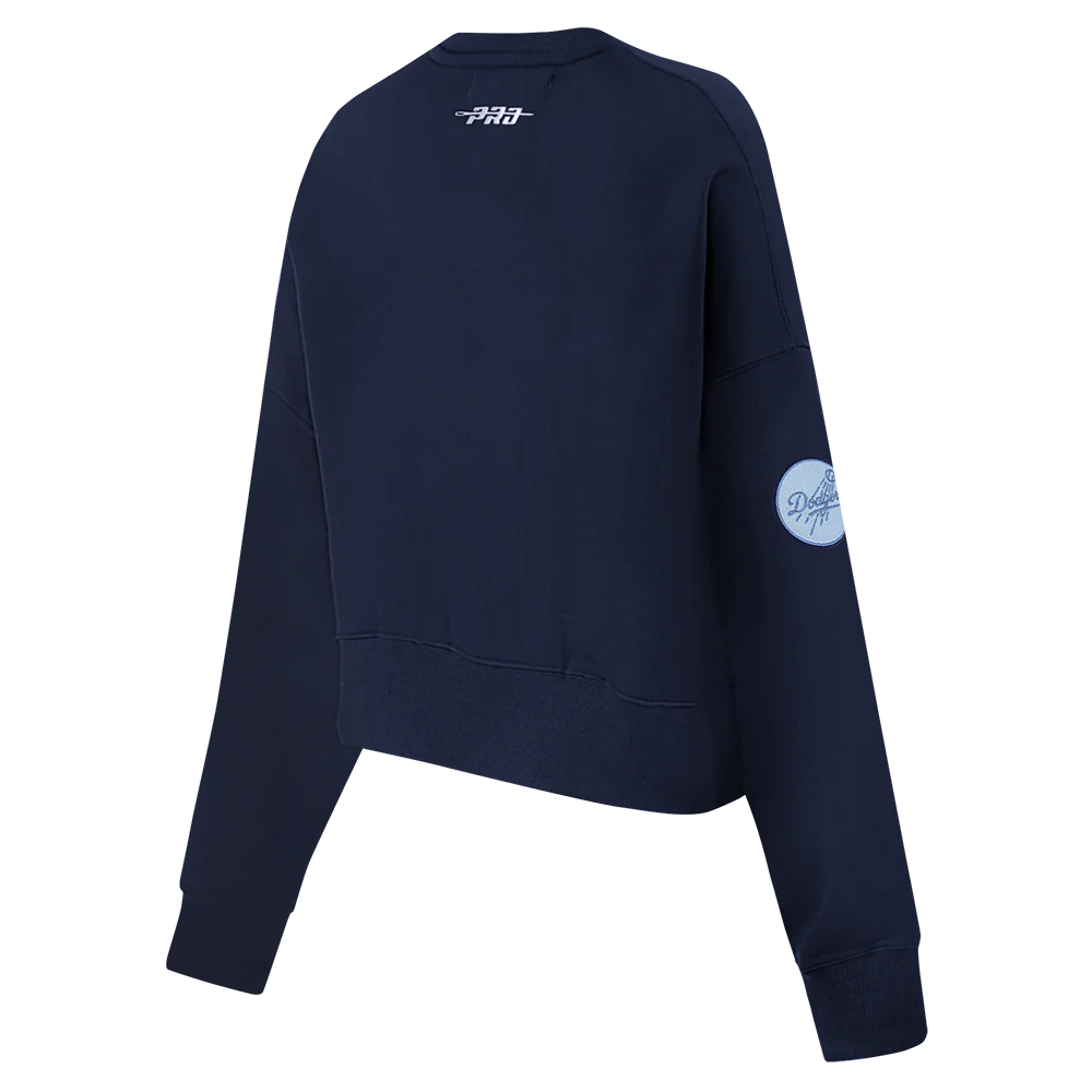 MLB LOS ANGELES DODGERS COUNTRY CLUB WOMEN'S DOUBLE KNIT CREWNECK (MIDNIGHT NAVY) - Image 4