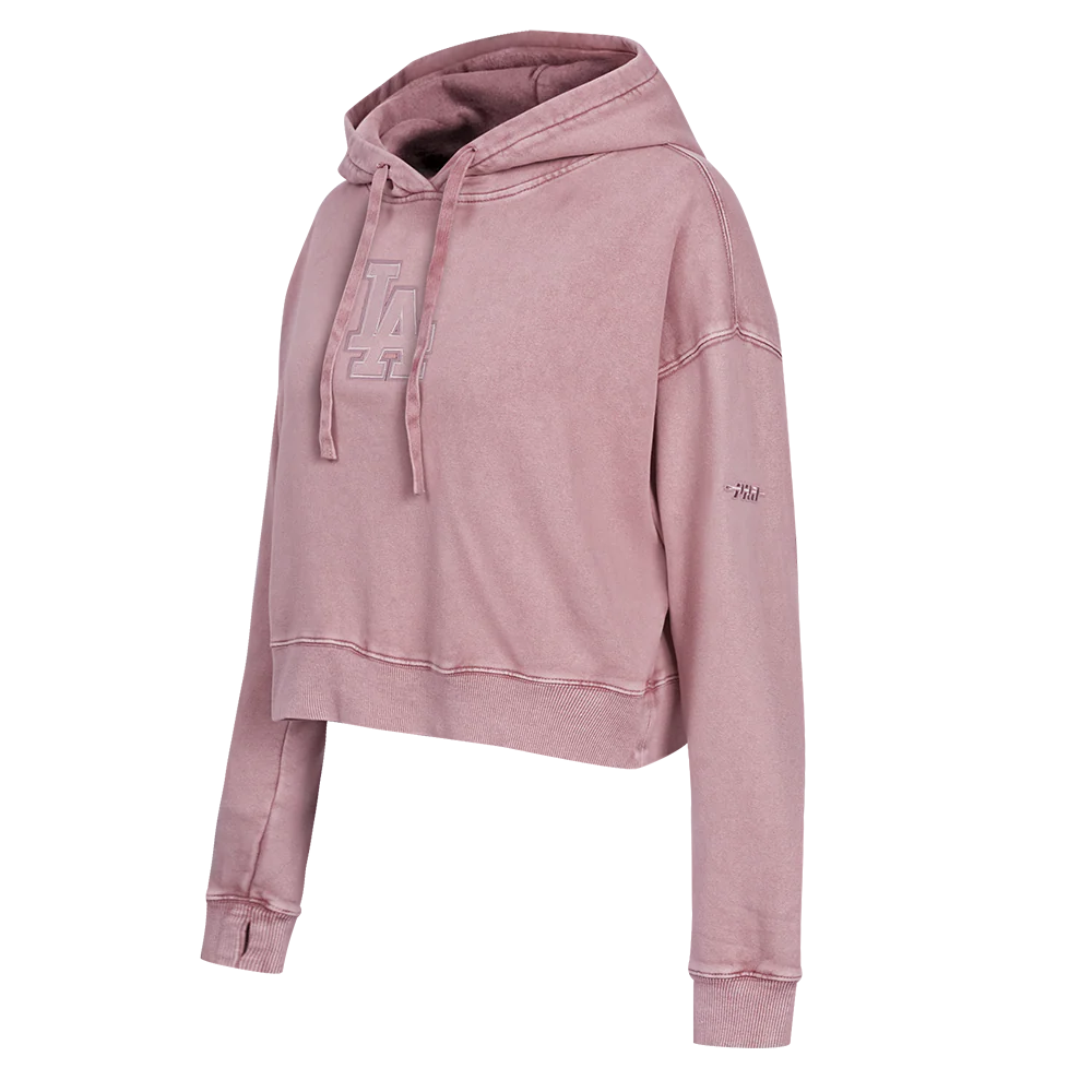 MLB LOS ANGELES DODGERS WASHED CLASSIC WOMEN'S ENZYME WASH FT CROPPED (WASHED MAUVE) - Image 2