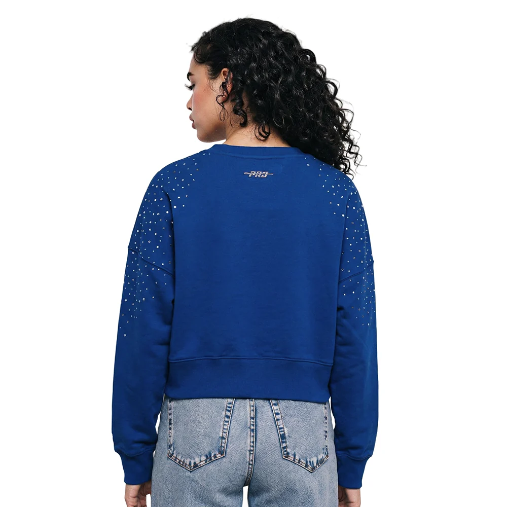 MLB LOS ANGELES DODGERS LEGACY WOMEN'S FLC CREWNECK (DODGER BLUE) - Image 3