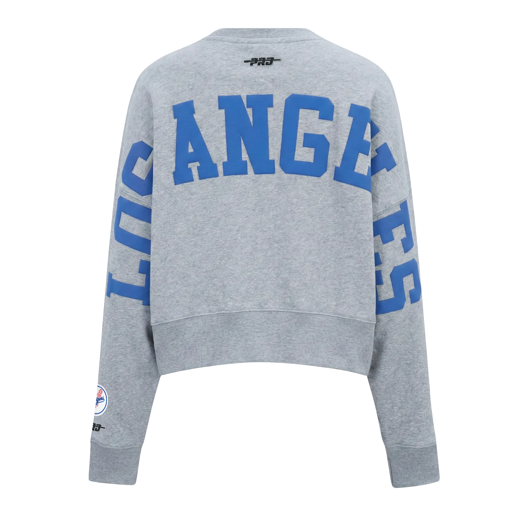 MLB LOS ANGELES DODGERS WINGSPAN WOMEN'S FLC CREWNECK (DARK HEATHER GRAY) - Image 5