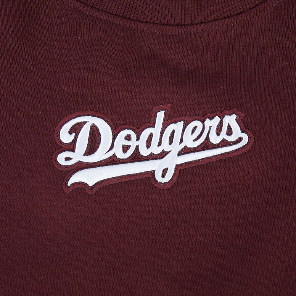 MLB LOS ANGELES DODGERS WINGSPAN WOMEN'S FLC CREWNECK (WINE) - Image 6