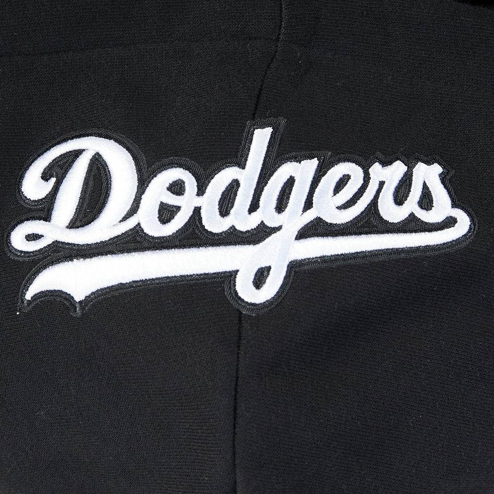 MLB LOS ANGELES DODGERS WINGSPAN WOMEN'S FLC CROPPED PO HOODIE (BLACK) - Image 5