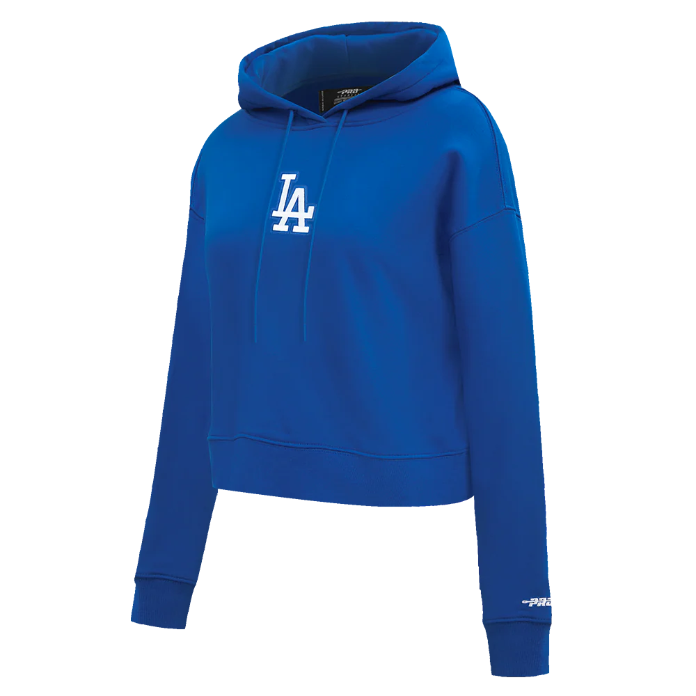 MLB LOS ANGELES DODGERS WINGSPAN WOMEN'S FLC CROPPED PO HOODIE (DODGER BLUE) - Image 3